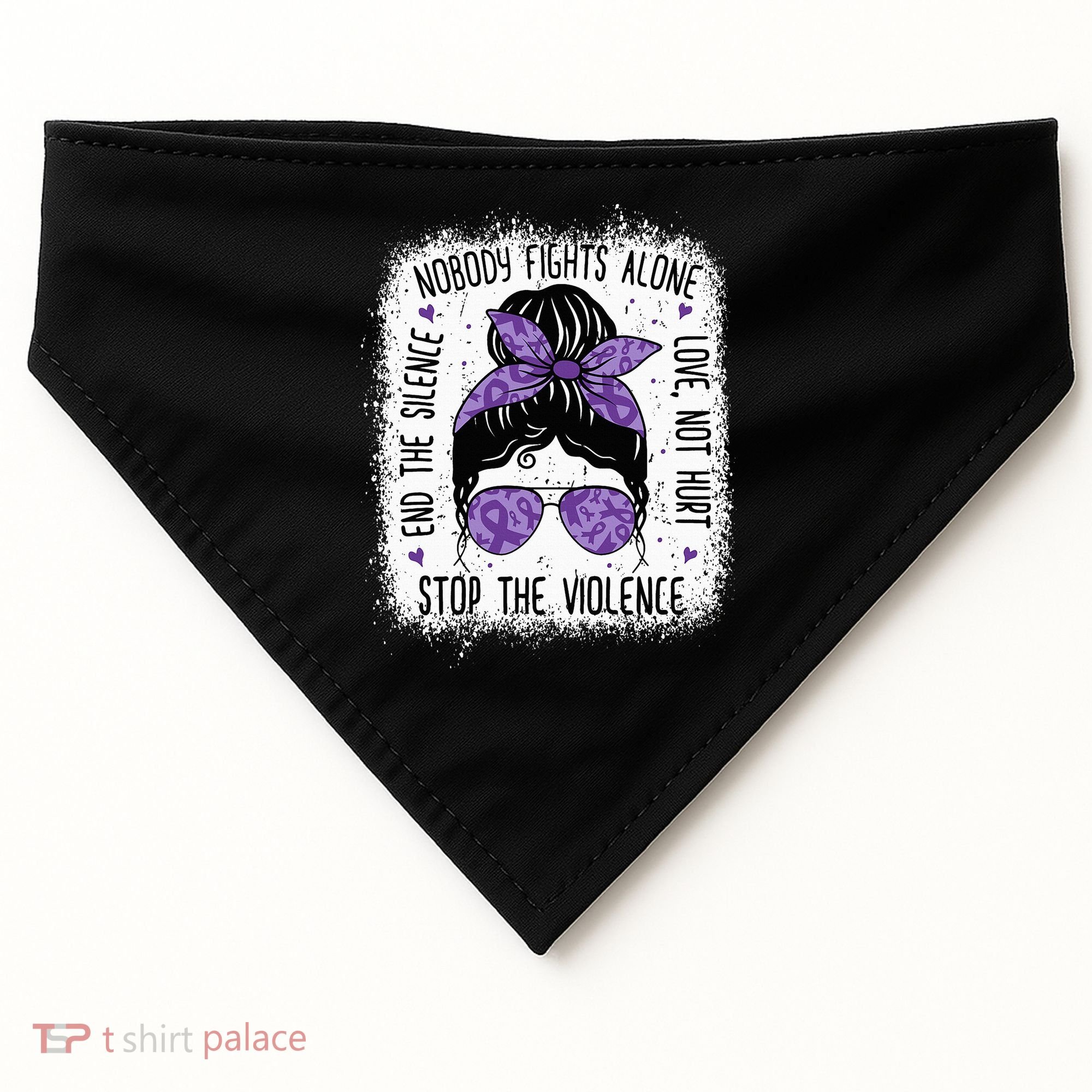 Domestic Violence Awareness Stop End Domestic Violence USA-Made Doggie Bandana