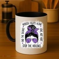 Domestic Violence Awareness Stop End Domestic Violence Coffee Mug thumb 4