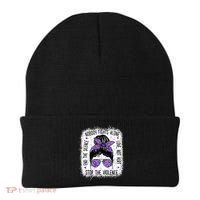 Domestic Violence Awareness Stop End Domestic Violence Beanie thumb 0