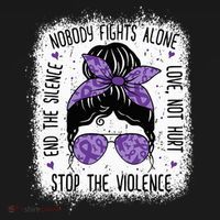 Domestic Violence Awareness Stop End Domestic Violence Women's Hoodie thumb 2
