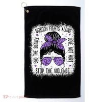 Domestic Violence Awareness Stop End Domestic Violence Golf Towel thumb 0