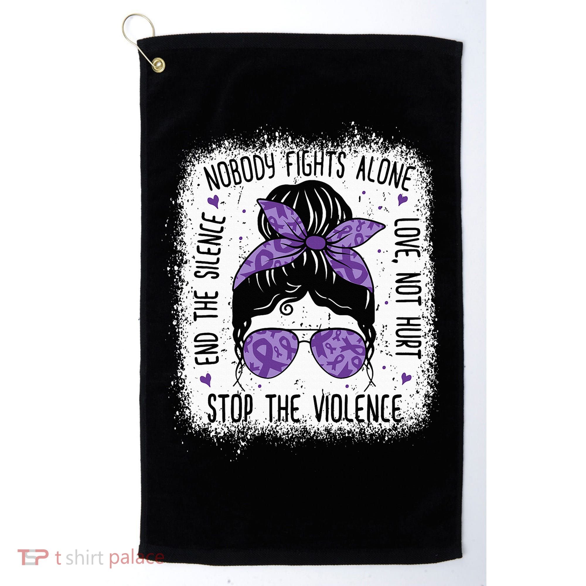 Domestic Violence Awareness Stop End Domestic Violence Golf Towel