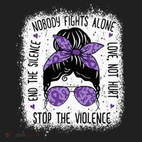 Domestic Violence Awareness Stop End Domestic Violence Golf Towel thumb 3