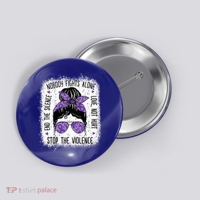 Domestic Violence Awareness Stop End Domestic Violence Button