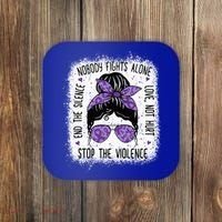 Domestic Violence Awareness Stop End Domestic Violence Coaster thumb 0