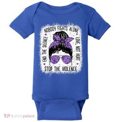 Domestic Violence Awareness Stop End Domestic Violence Baby Bodysuit