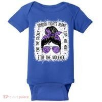 Domestic Violence Awareness Stop End Domestic Violence Baby Bodysuit thumb 0