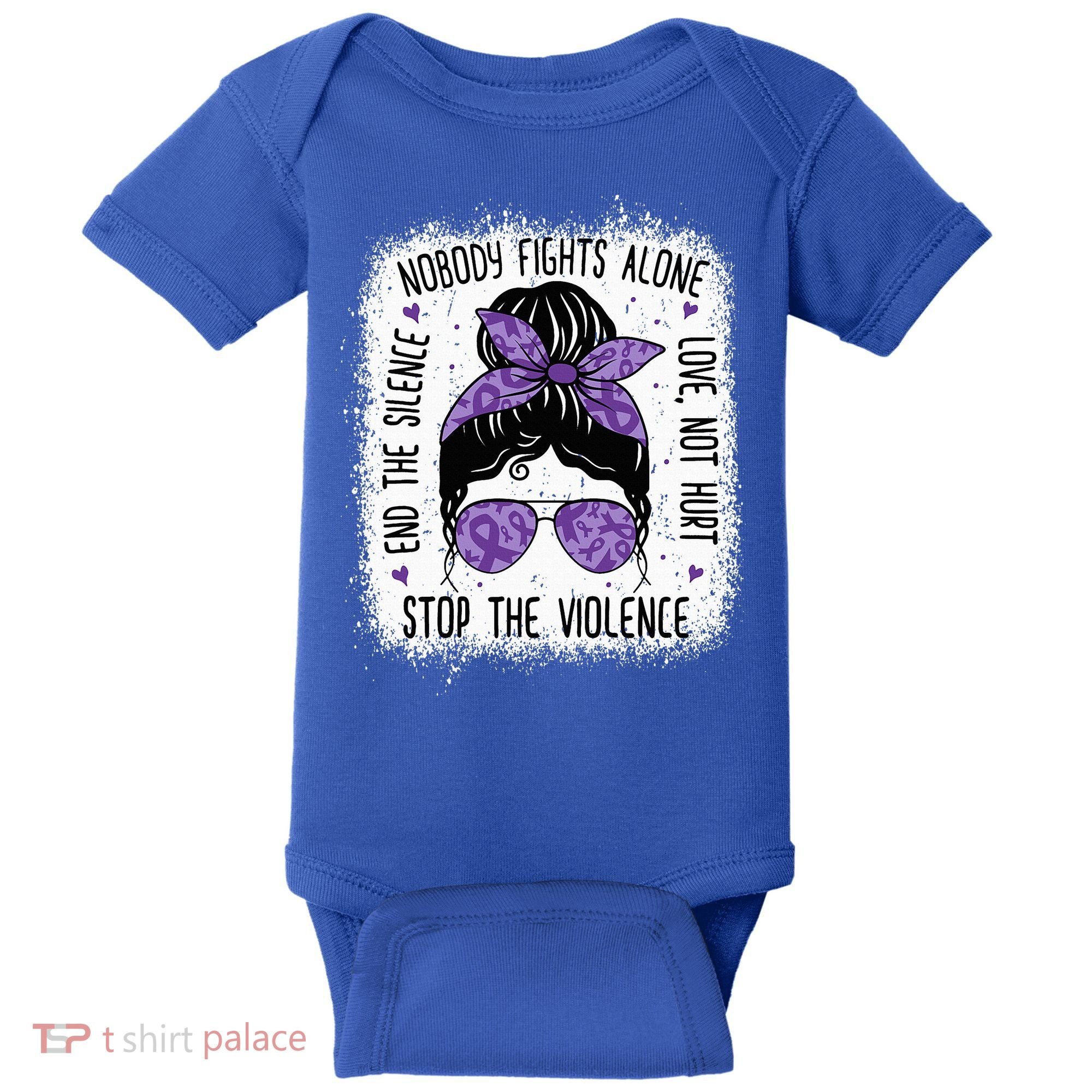 Domestic Violence Awareness Stop End Domestic Violence Baby Bodysuit