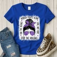 Domestic Violence Awareness Stop End Domestic Violence Women's T-Shirt thumb 3