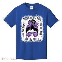 Domestic Violence Awareness Stop End Domestic Violence Kids T-Shirt thumb 0