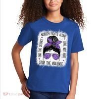 Domestic Violence Awareness Stop End Domestic Violence Kids T-Shirt thumb 2