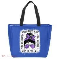 Domestic Violence Awareness Stop End Domestic Violence Tote Bag thumb 0