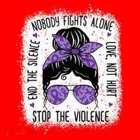 Domestic Violence Awareness Stop End Domestic Violence Santa Hat thumb 1