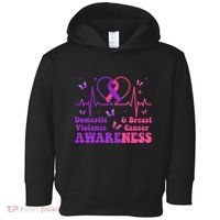 Domestic Violence & Breast Cancer Awareness Month Warrior Toddler Hoodie thumb 0