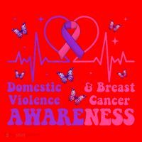 Domestic Violence & Breast Cancer Awareness Month Warrior Santa Hat thumb 1