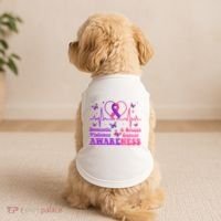 Domestic Violence & Breast Cancer Awareness Month Warrior Doggie Tank thumb 2