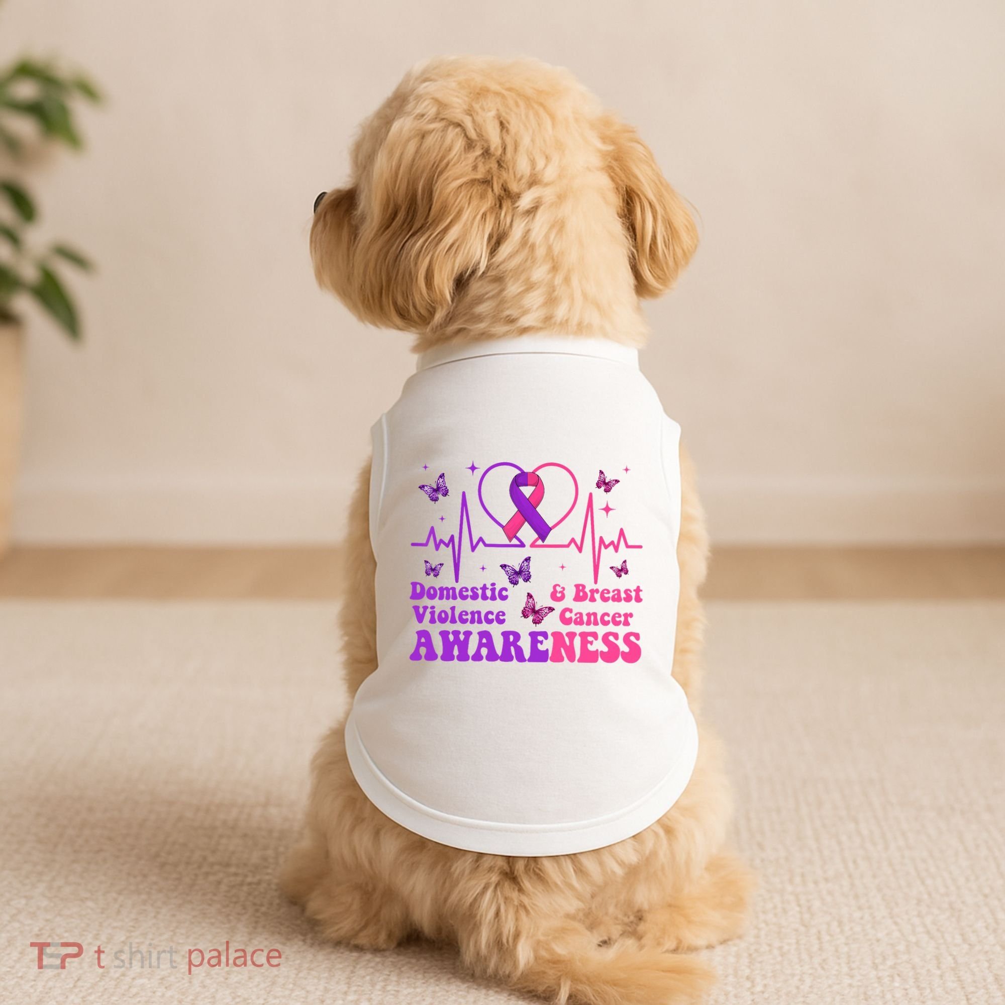 Domestic Violence & Breast Cancer Awareness Month Warrior Doggie Tank