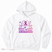Domestic Violence & Breast Cancer Awareness Month Warrior Hoodie thumb 0
