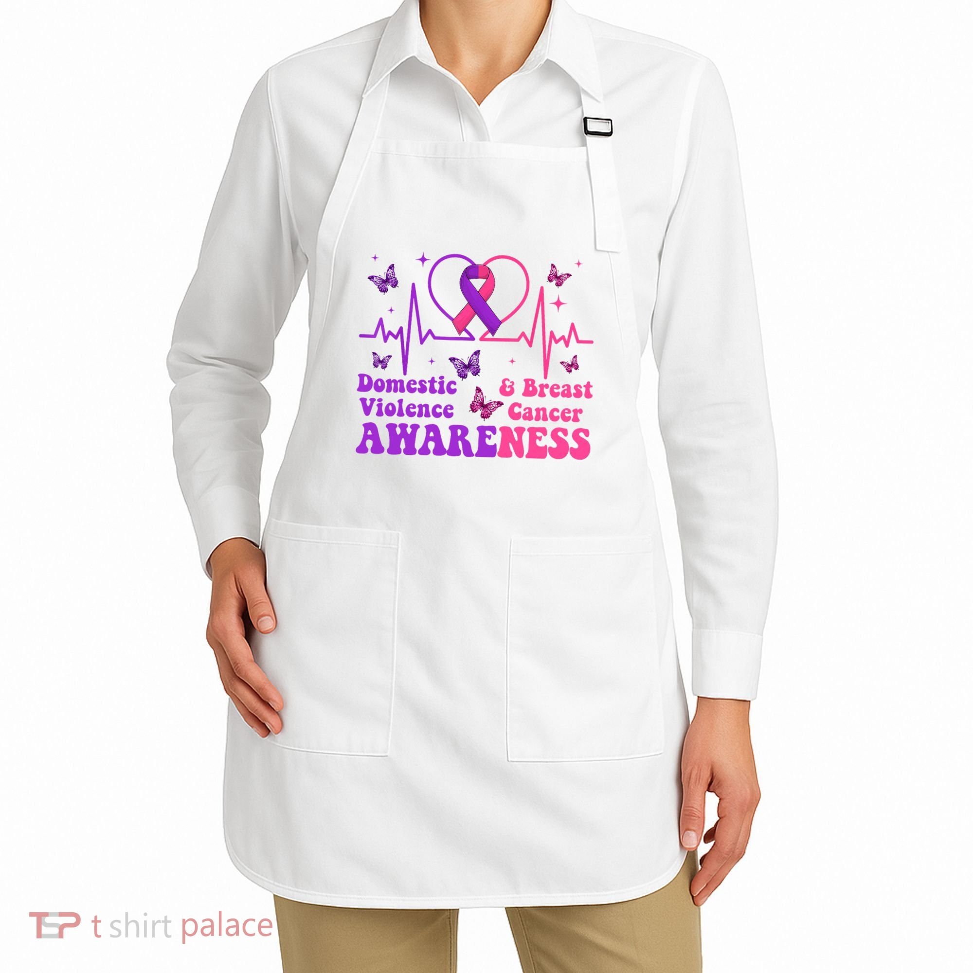 Domestic Violence & Breast Cancer Awareness Month Warrior Apron