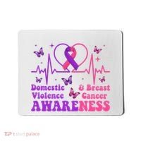 Domestic Violence & Breast Cancer Awareness Month Warrior Mousepad thumb 0