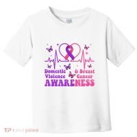 Domestic Violence & Breast Cancer Awareness Month Warrior Toddler T-Shirt thumb 0