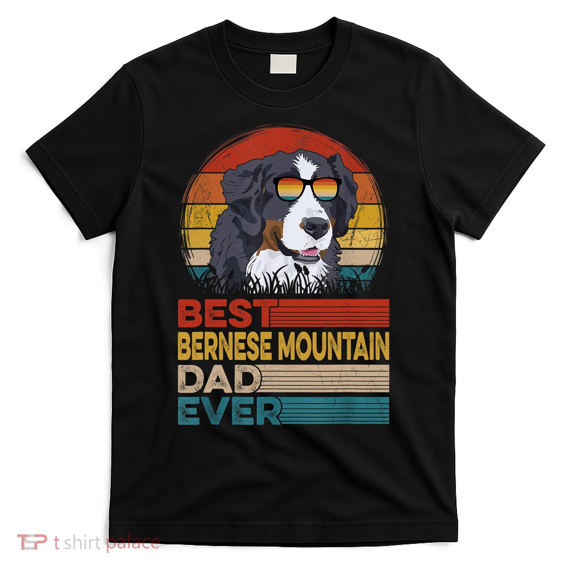 Dog Vintage Best Bernese Mountain Dad Ever Fathers Day Dad Cool Gift T-Shirt