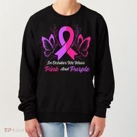 Domestic Violence Breast Cancer Awareness Month Ribbon Women's Sweatshirt thumb 0