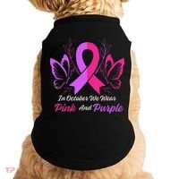 Domestic Violence Breast Cancer Awareness Month Ribbon Doggie Tank thumb 0