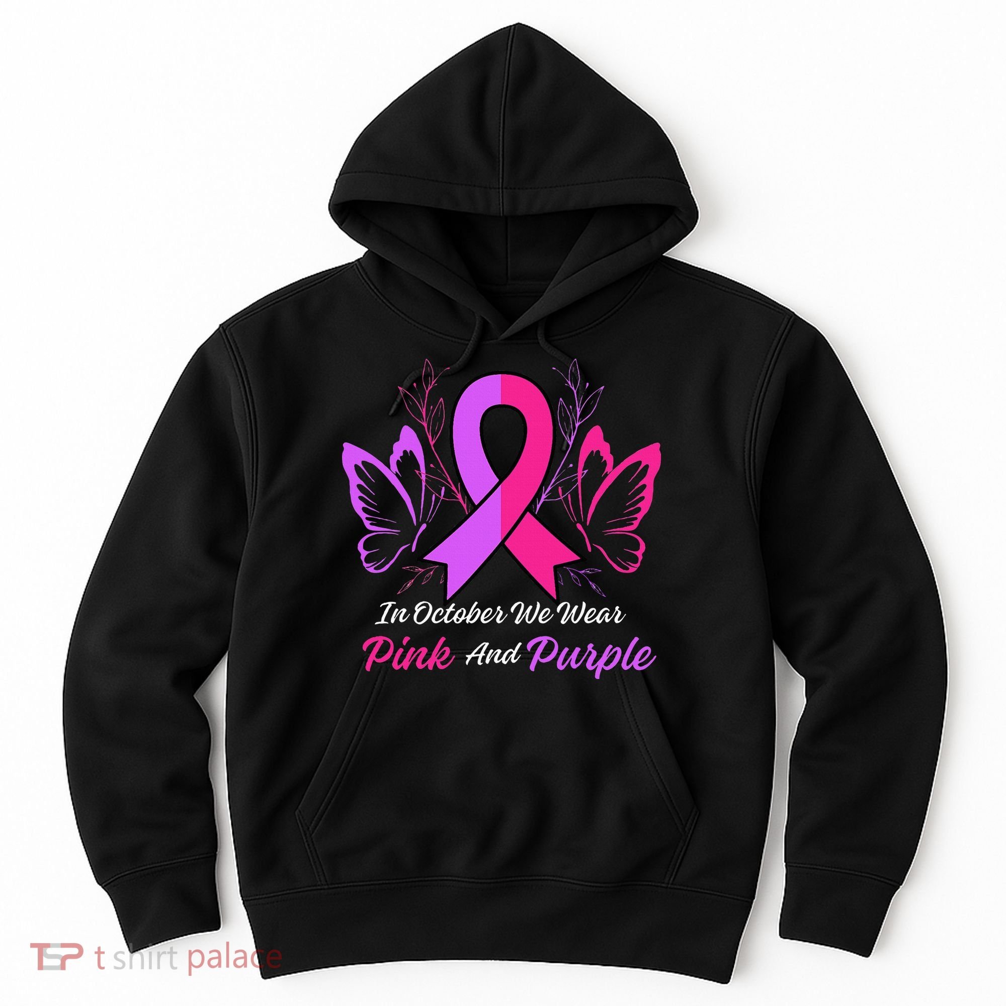 Domestic Violence Breast Cancer Awareness Month Ribbon Hoodie