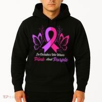Domestic Violence Breast Cancer Awareness Month Ribbon Hoodie thumb 2