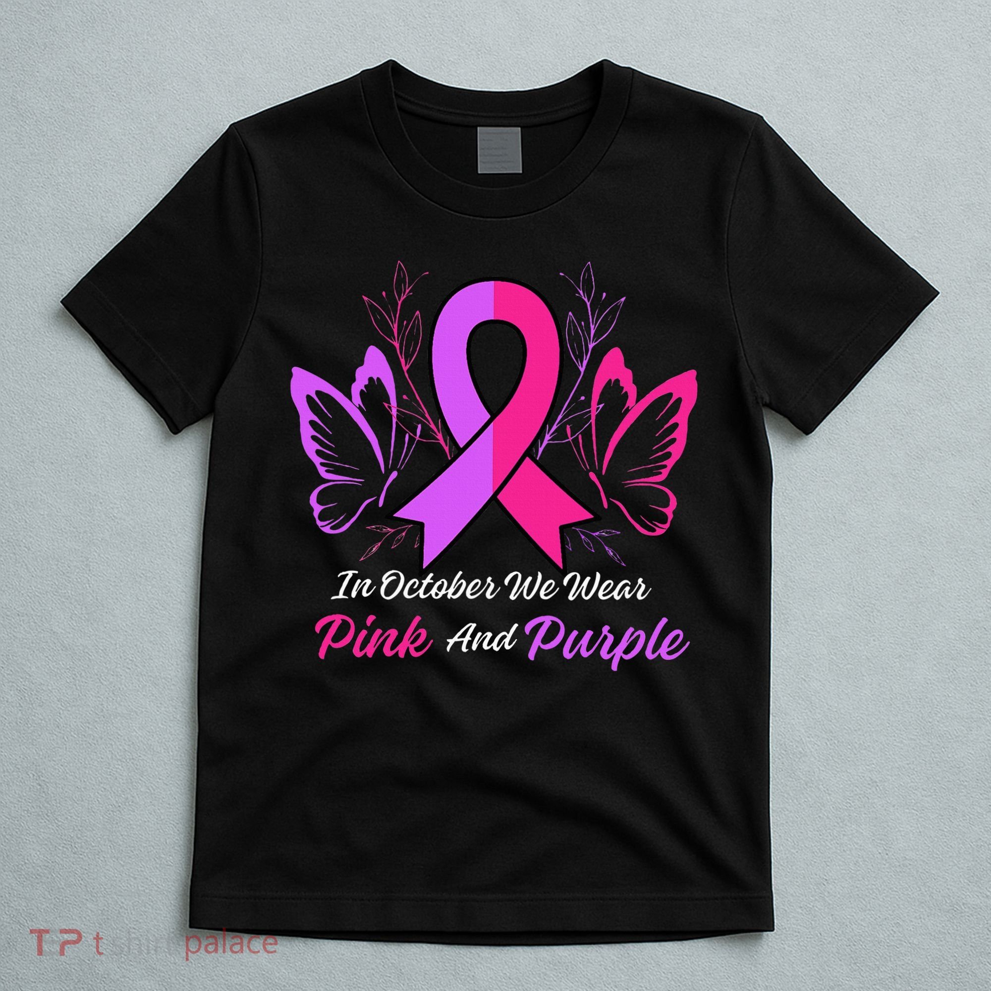 Domestic Violence Breast Cancer Awareness Month Ribbon T-Shirt