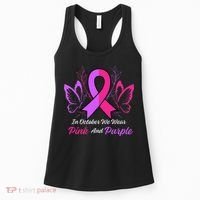 Domestic Violence Breast Cancer Awareness Month Ribbon Women's Tank Top thumb 0