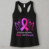 Domestic Violence Breast Cancer Awareness Month Ribbon Women's Tank Top thumb 3