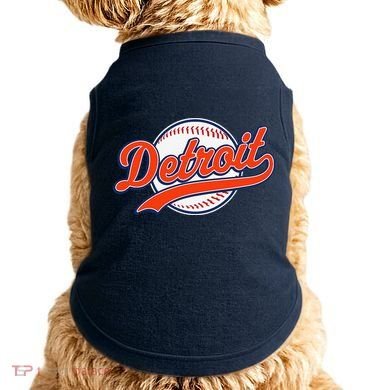 Detroit Vintage Baseball Throwback Retro Doggie Tank