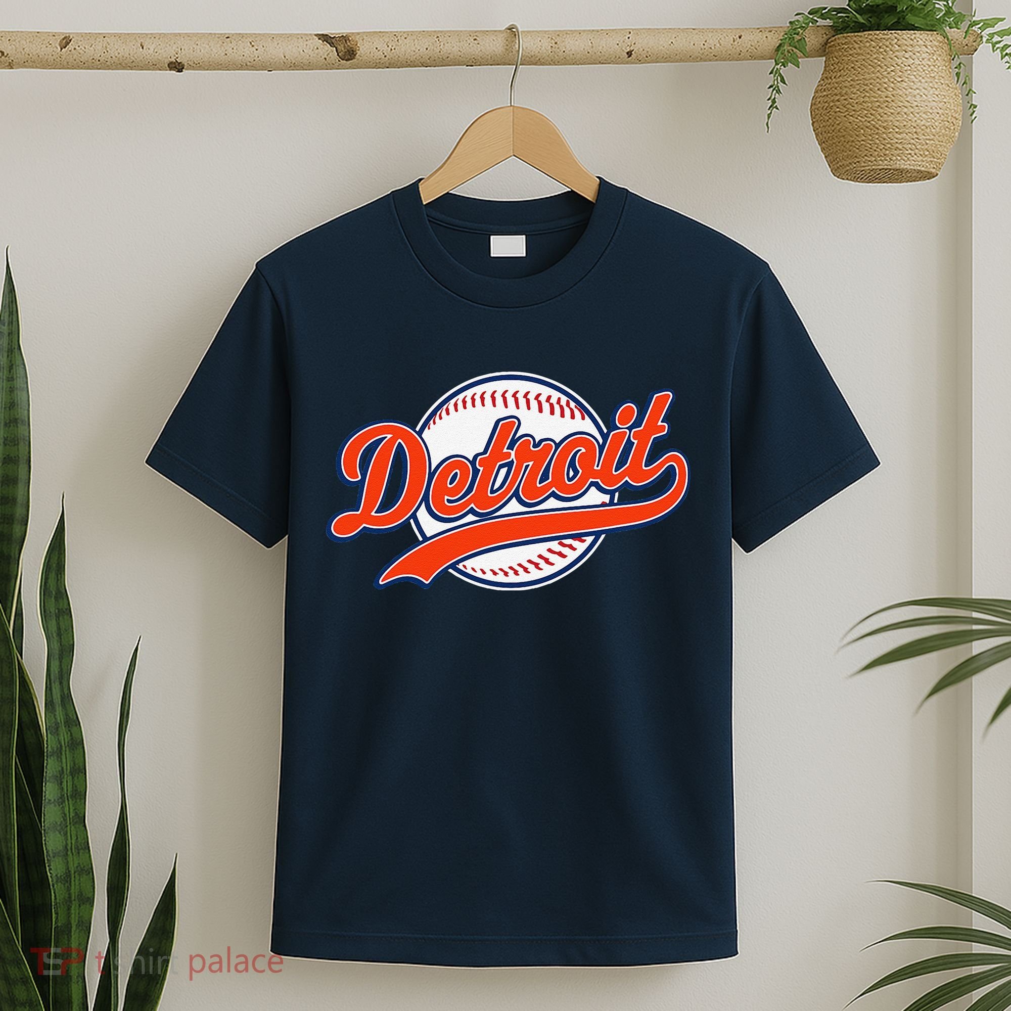 Detroit Vintage Baseball Throwback Retro T-Shirt