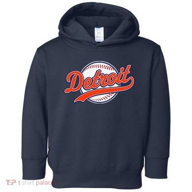 Detroit Vintage Baseball Throwback Retro Toddler Hoodie