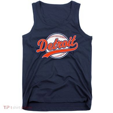 Detroit Vintage Baseball Throwback Retro Tank Top