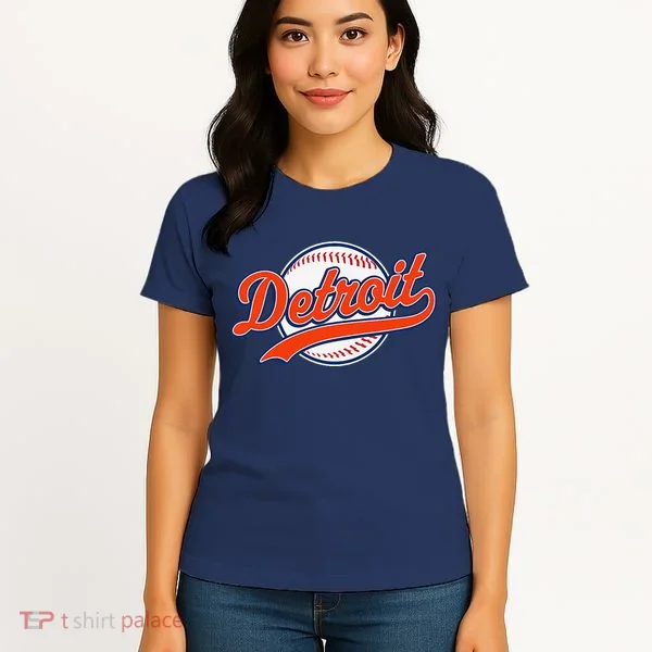 Detroit Vintage Baseball Throwback Retro Women's T-Shirt