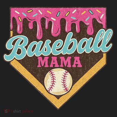 Distressed Vintage Baseball Mama Ice Cream Drip Women's Dry Zone Grid Polo
