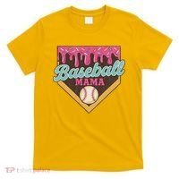 Distressed Vintage Baseball Mama Ice Cream Drip T-Shirt thumb 0