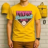 Distressed Vintage Baseball Mama Ice Cream Drip T-Shirt thumb 6