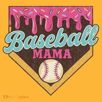 Distressed Vintage Baseball Mama Ice Cream Drip T-Shirt thumb 7