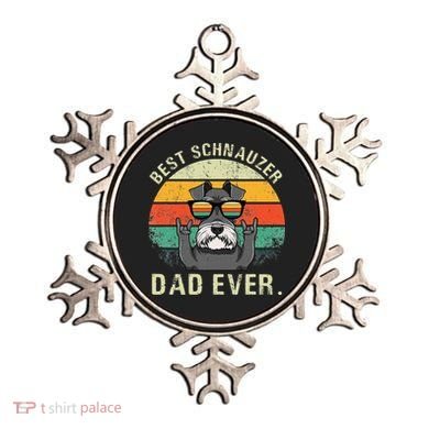 Dog Vintage Best Schnauzer Dad Ever Fathers Day Ornament