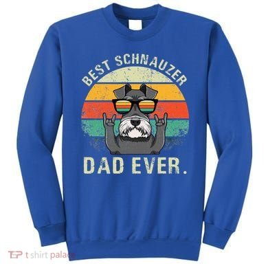 Dog Vintage Best Schnauzer Dad Ever Fathers Day Sweatshirt
