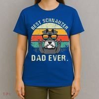 Dog Vintage Best Schnauzer Dad Ever Fathers Day T-Shirt thumb 4