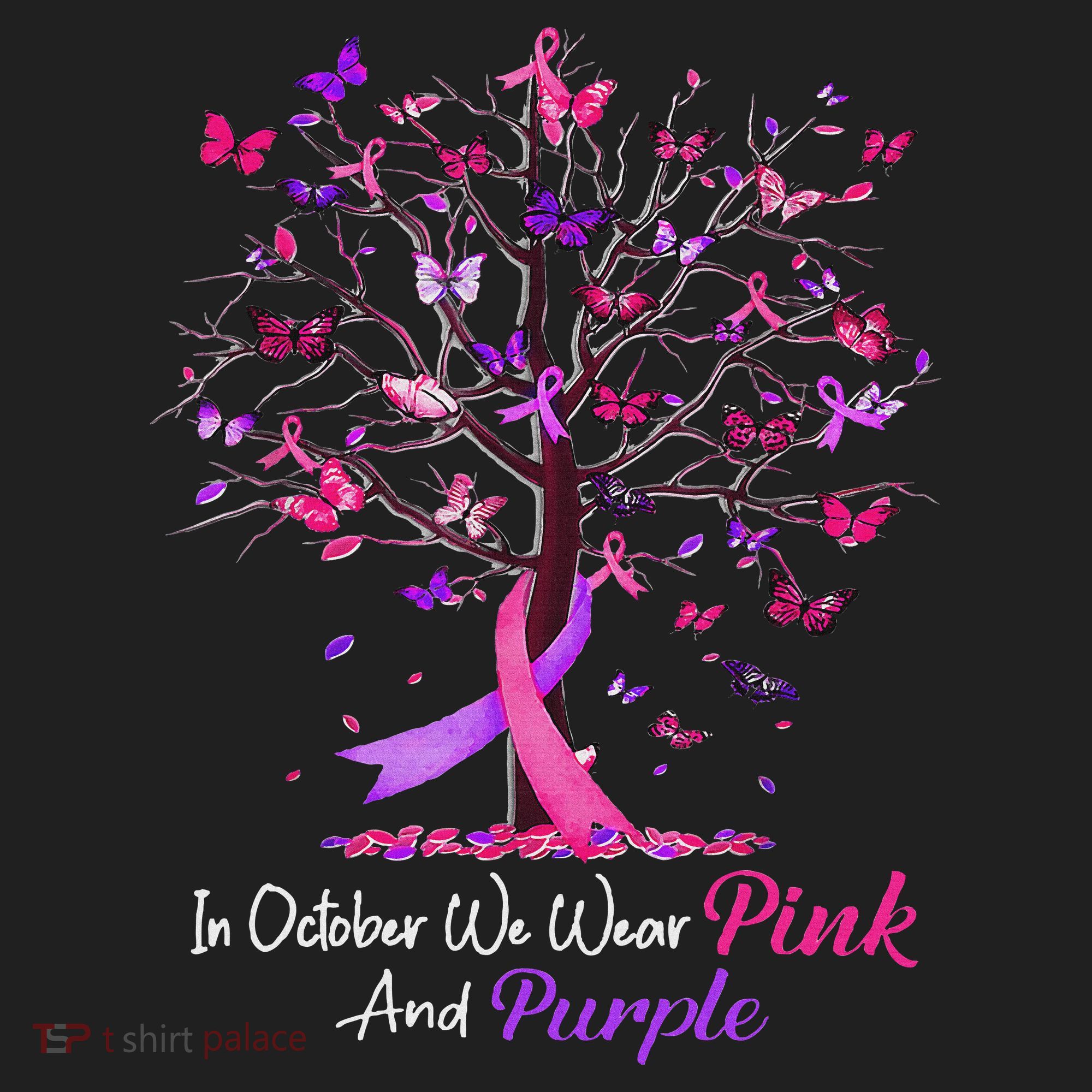 Domestic Violence Breast Cancer Awareness Month Ribbon Tree Women's Sweatshirt