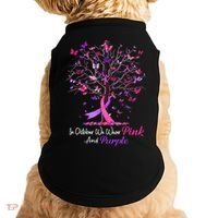 Domestic Violence Breast Cancer Awareness Month Ribbon Tree Doggie Tank thumb 0