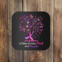 Domestic Violence Breast Cancer Awareness Month Ribbon Tree Coaster thumb 0