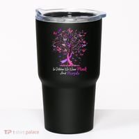 Domestic Violence Breast Cancer Awareness Month Ribbon Tree Tumbler thumb 0