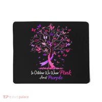 Domestic Violence Breast Cancer Awareness Month Ribbon Tree Mousepad thumb 0